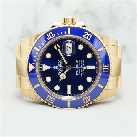 blue rolex gold|2022 Rolex submariner date bluesy.